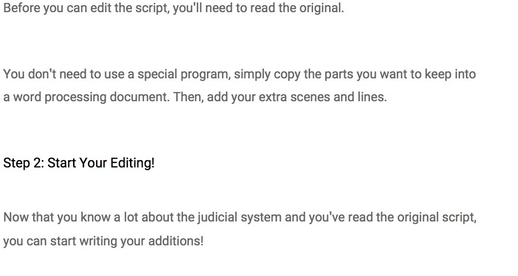 Before you can edit the script, you'll need