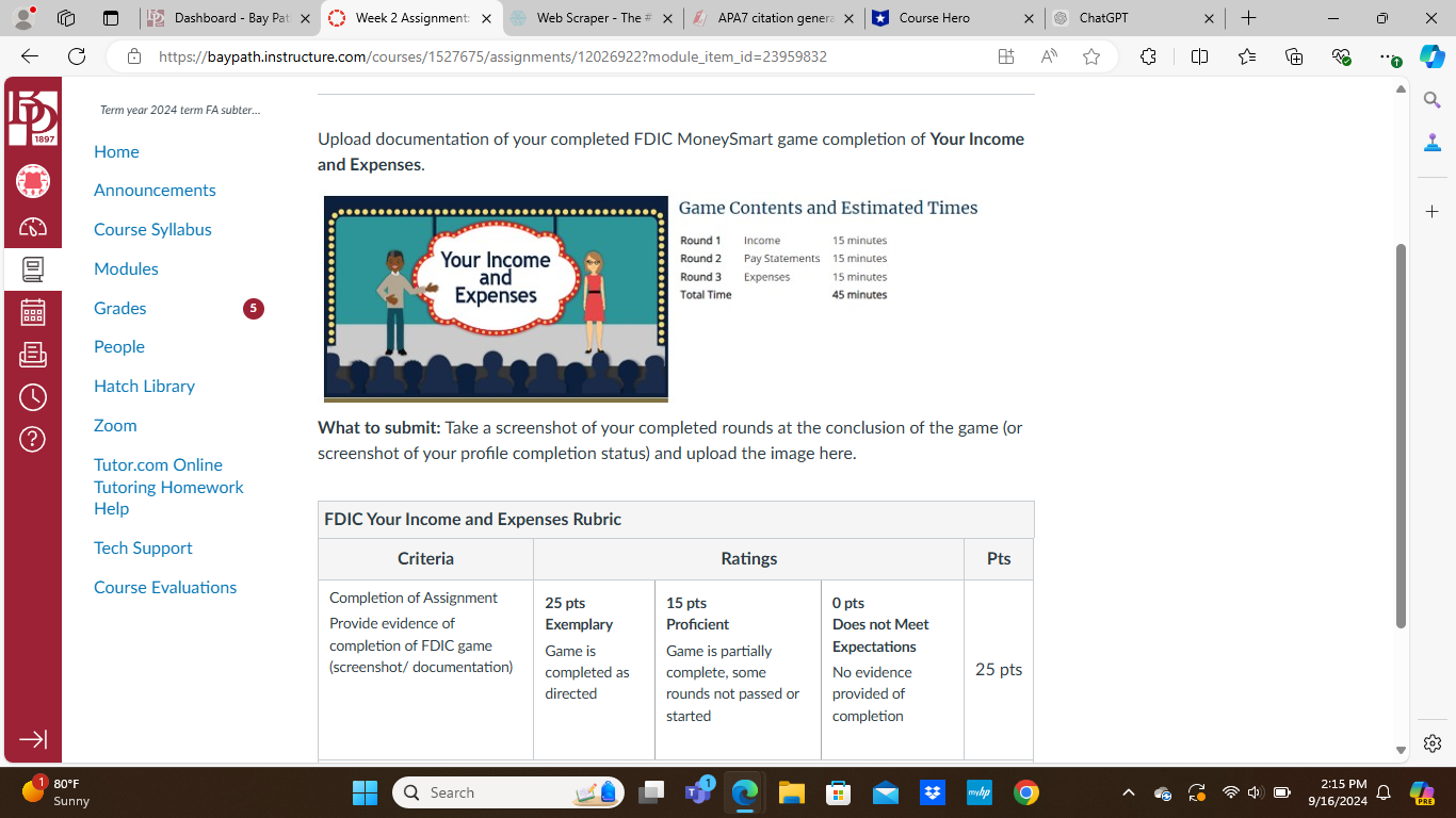 Dashboard - Bay Pat X _> Week 2 Assignment: X Web