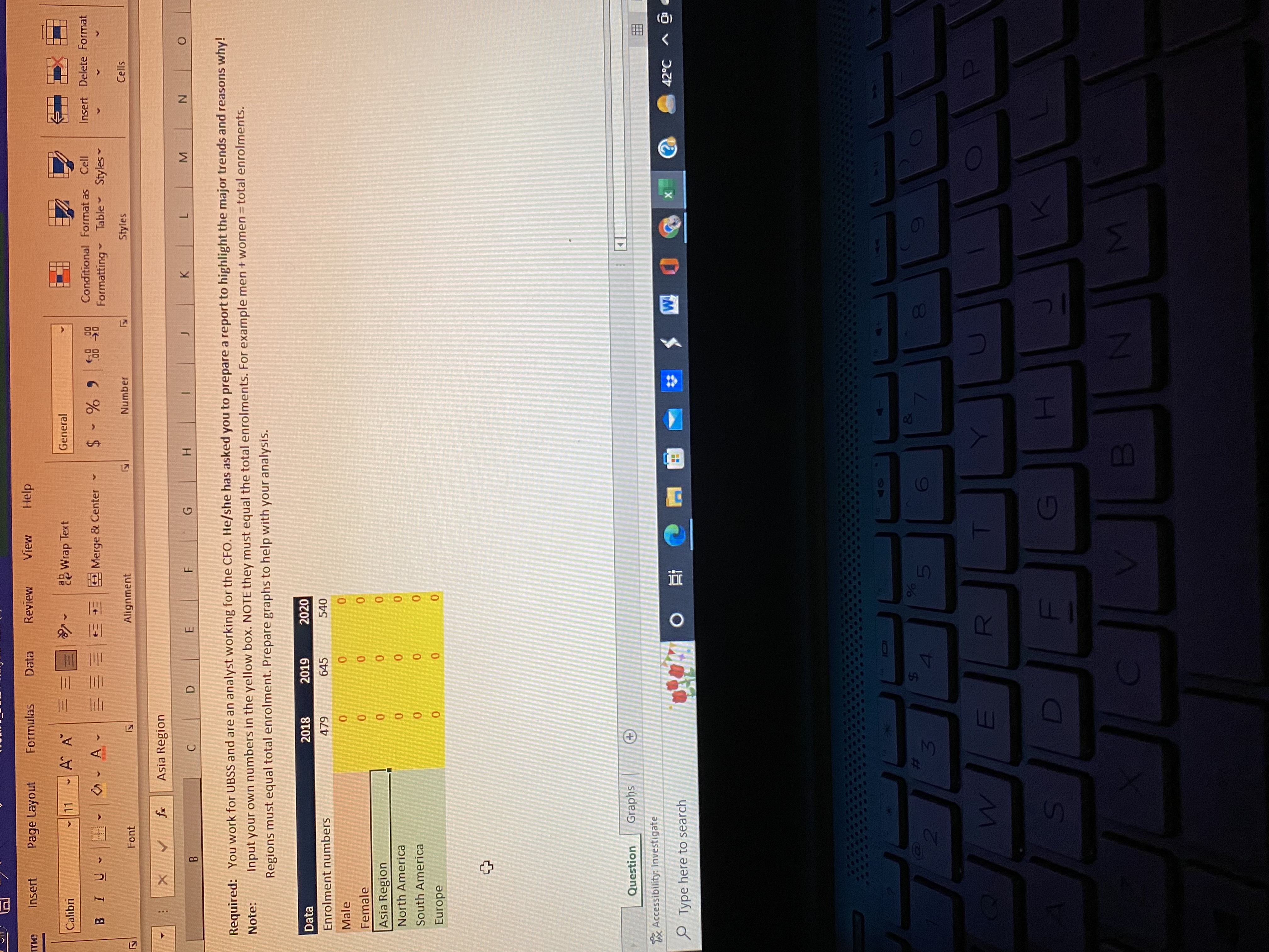 me Insert Page Layout Formulas Data Review View