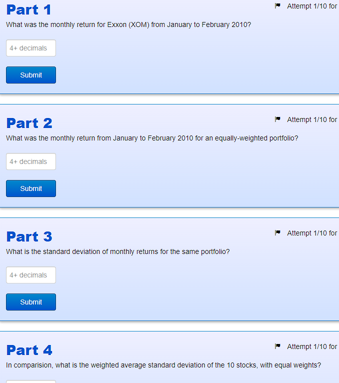 Part 1 Attempt 1/10 for What was the monthly