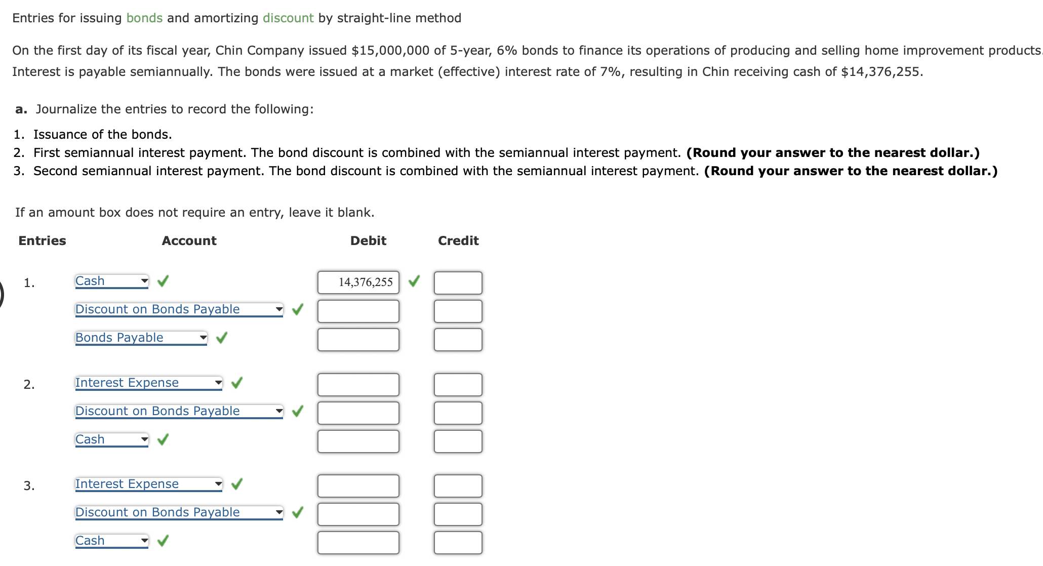 Entries for issuing bonds and amortizing premium