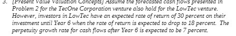 3. Present Value Valuation Concepts] Assume the