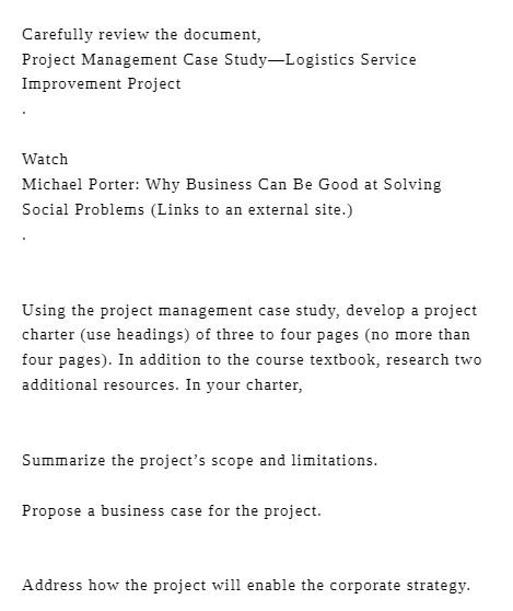 Carefully review the document, Project Management