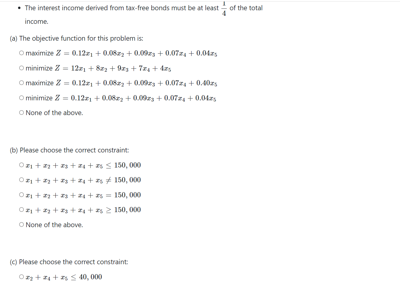 A trust officer for the Humber City Bank wants to