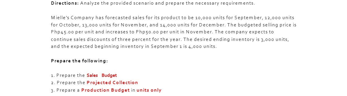 Directions: Analyze the provided scenario and