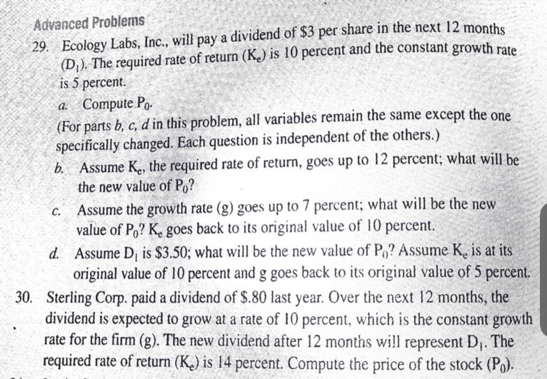 PROBLEMS Basic Problems (For the first 20 band