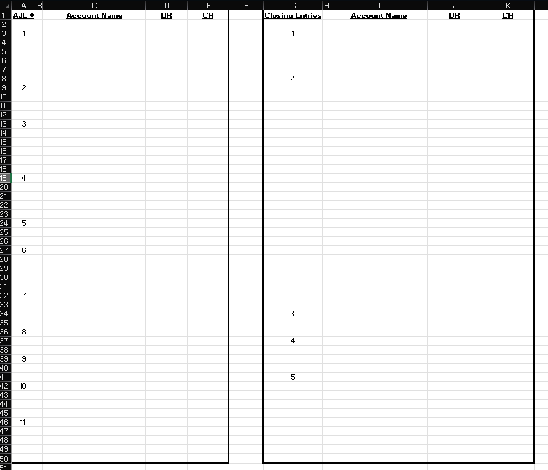 Step 2:Record the 11 adjusting journal entries