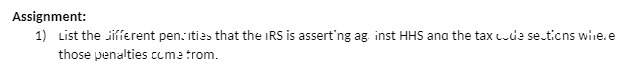 Assignment: 1) List the different pencities that