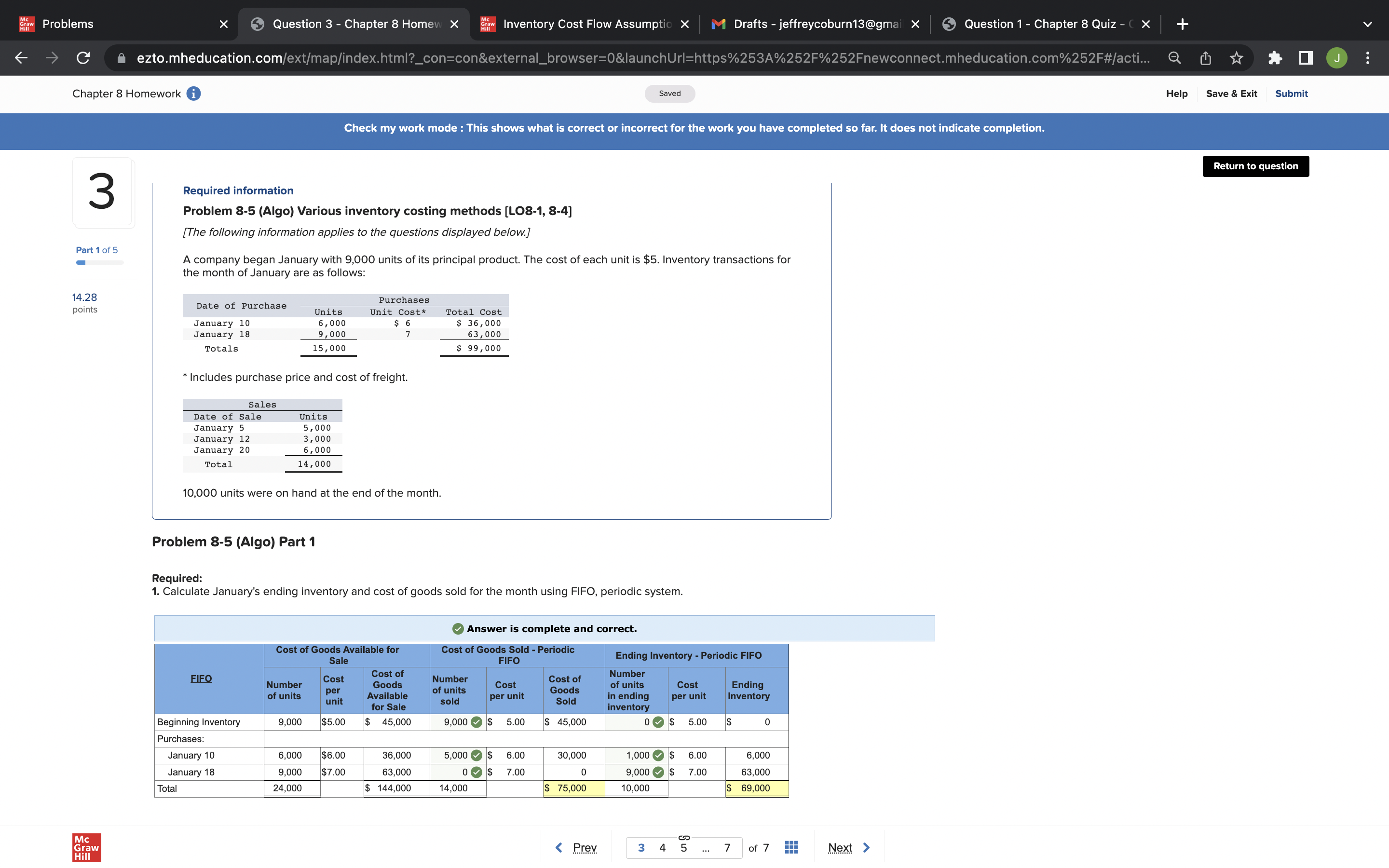 w Problems X Question 3 - Chapter 8 Homew X im