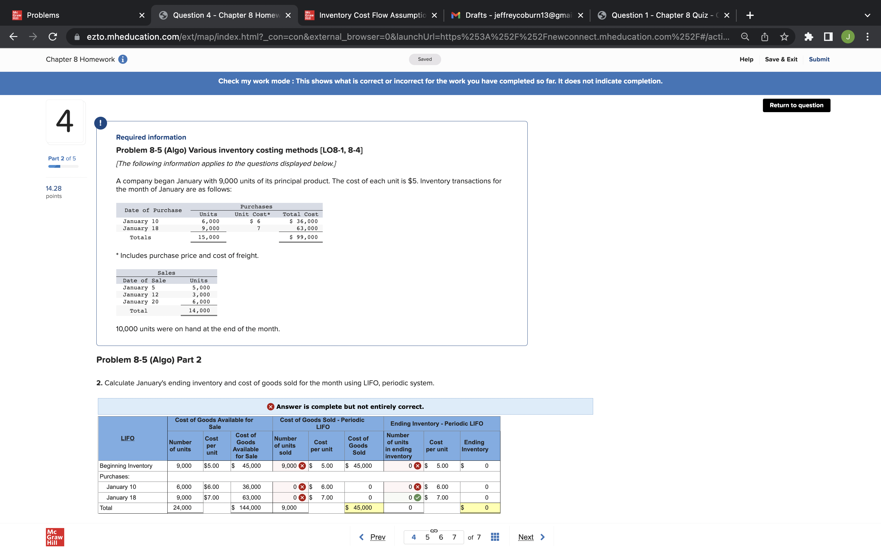 w Problems X Question 3 - Chapter 8 Homew X im