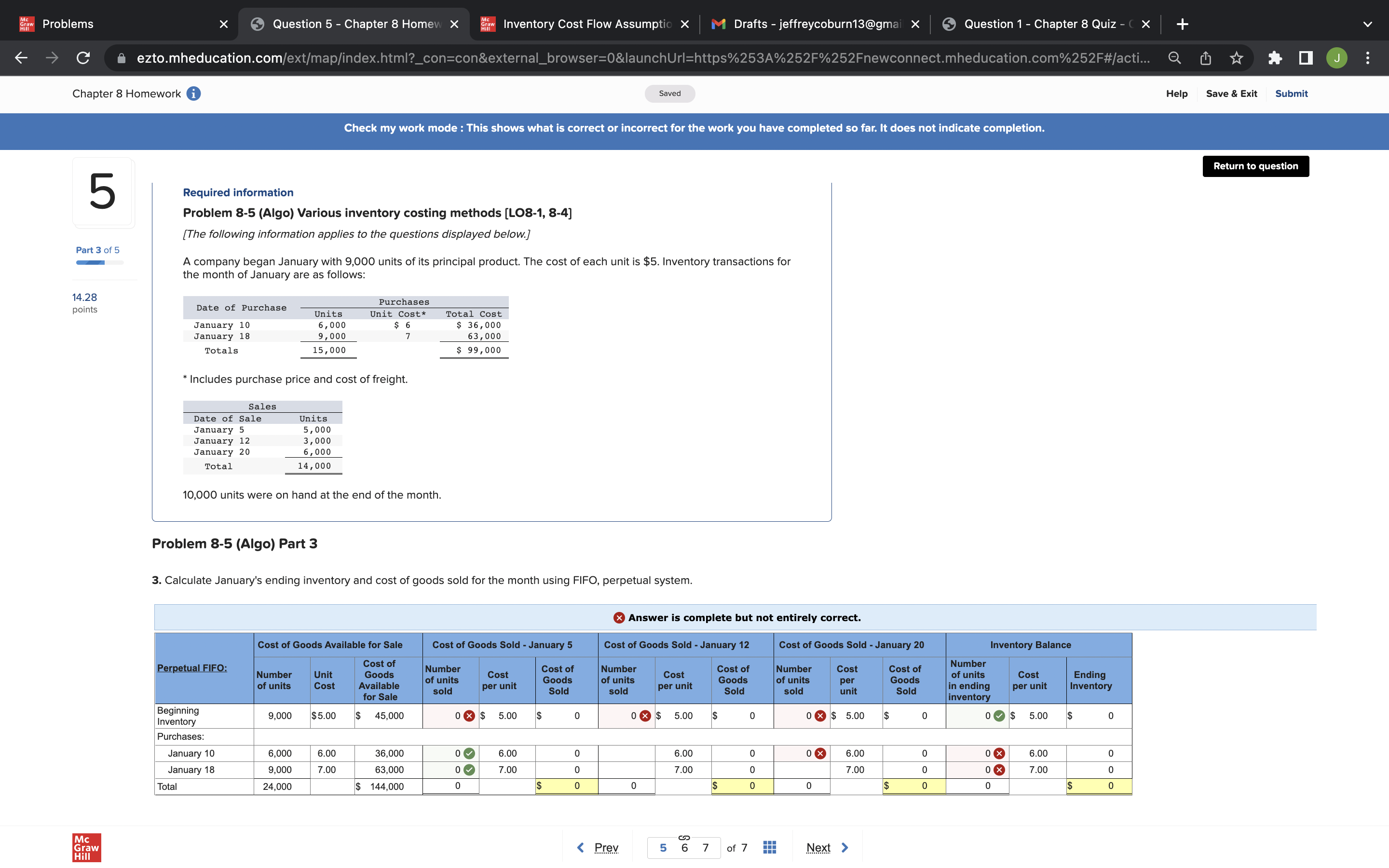 w Problems X Question 3 - Chapter 8 Homew X im