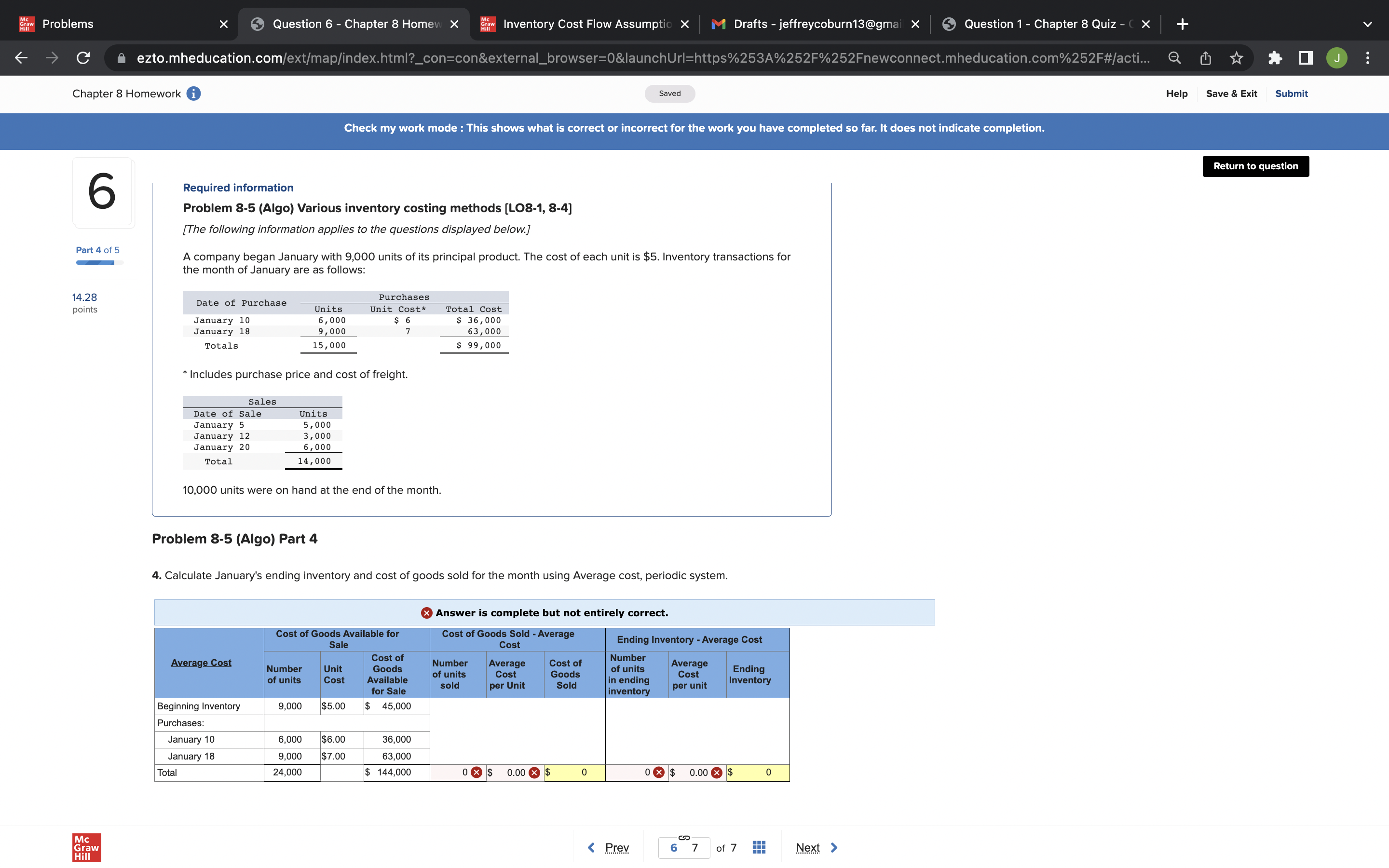 w Problems X Question 3 - Chapter 8 Homew X im