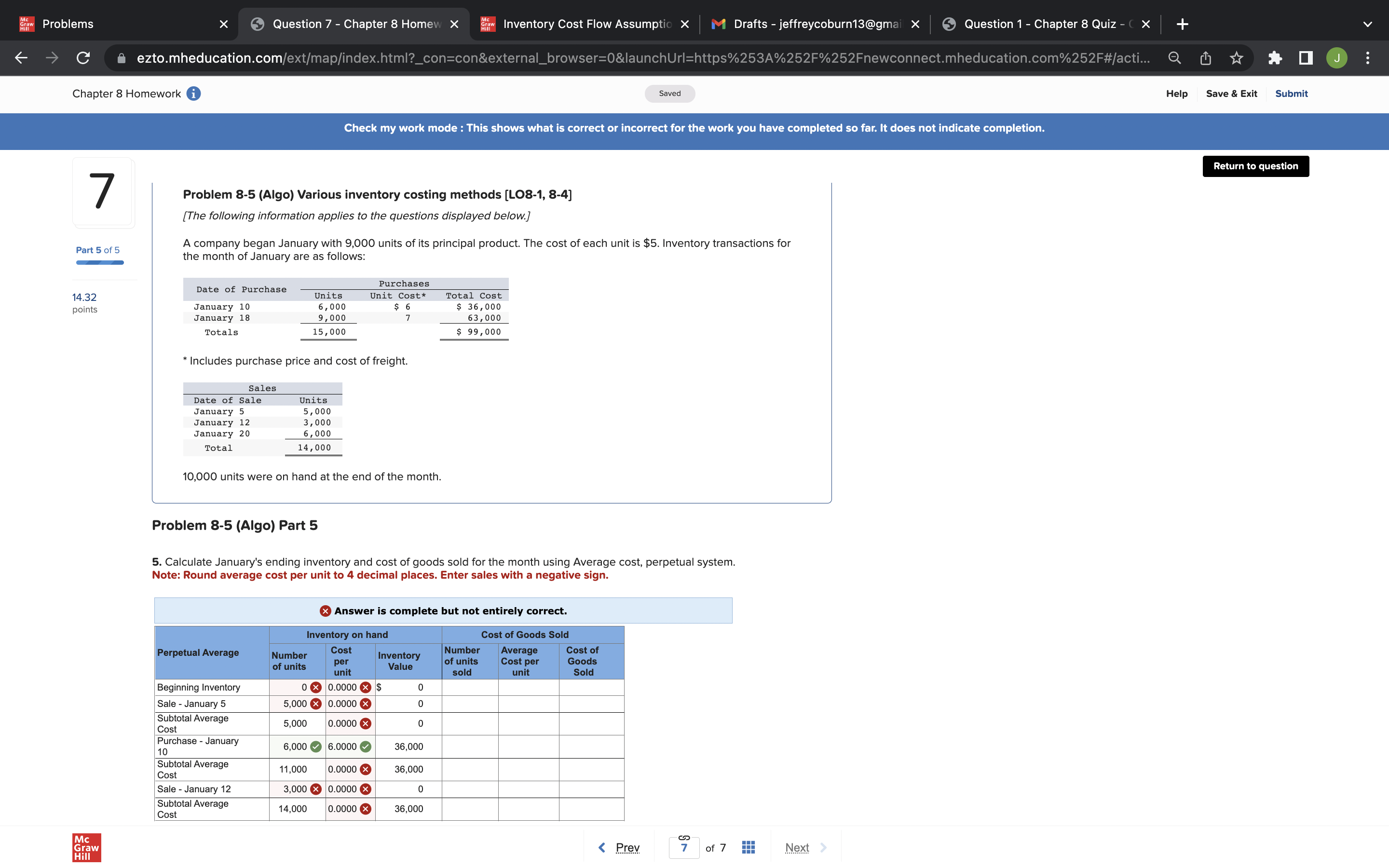 w Problems X Question 3 - Chapter 8 Homew X im