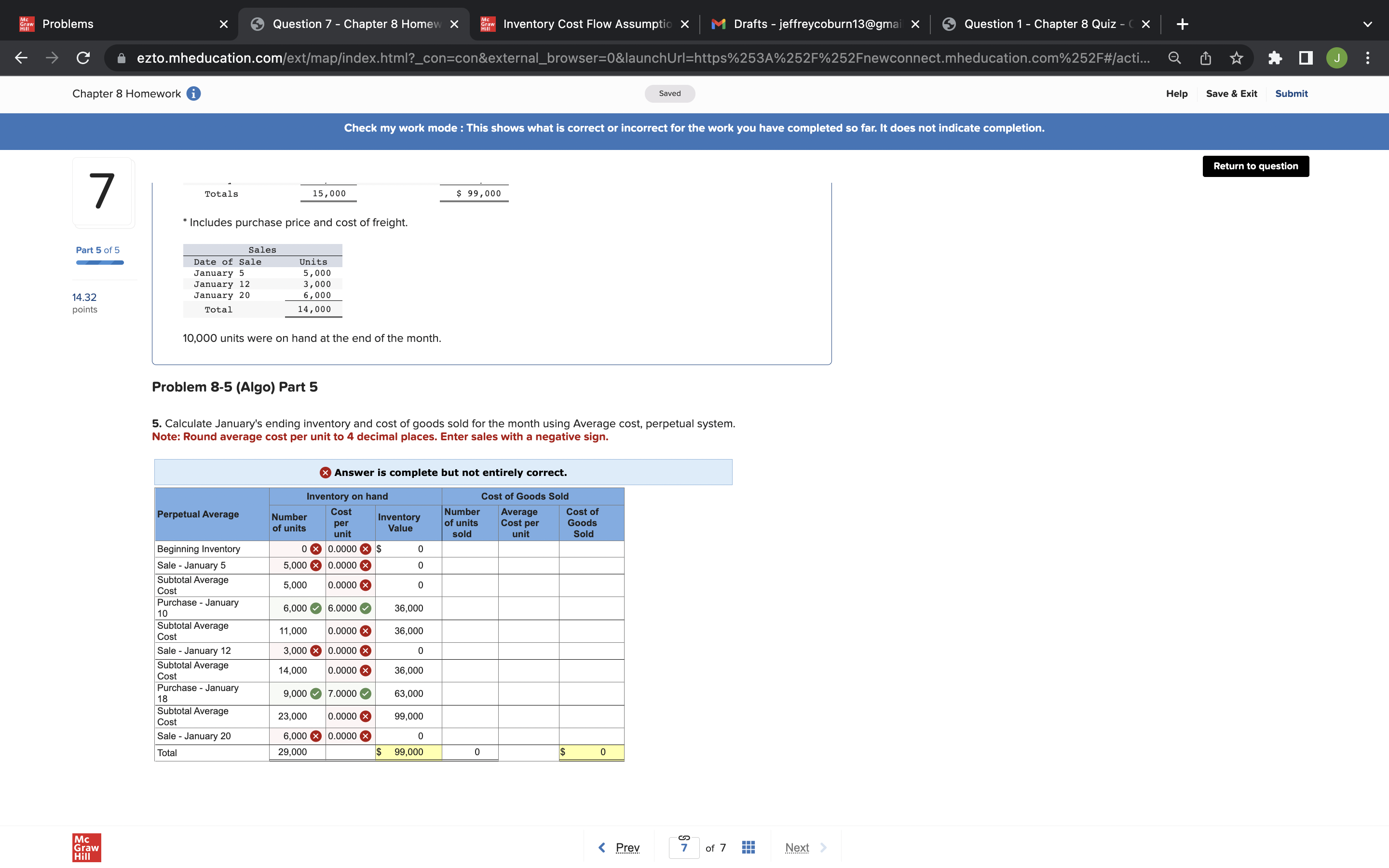 w Problems X Question 3 - Chapter 8 Homew X im