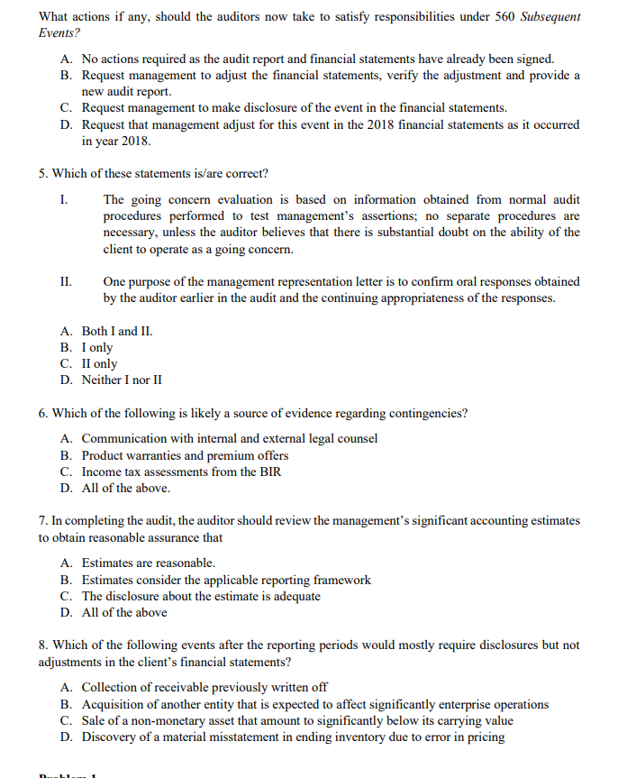 Unit 5 10. ll. Completing the Audit Describe the