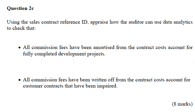 Question 2 e MDL's property development sales