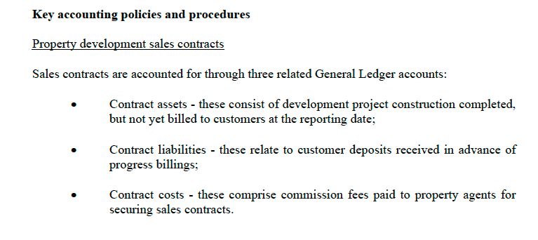Question 2 e MDL's property development sales