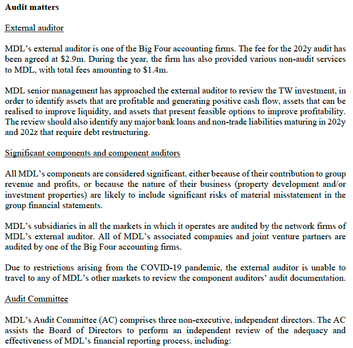 Question 2 e MDL's property development sales