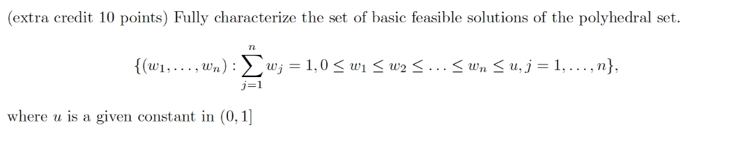 (extra credit 10 points) Fully characterize the