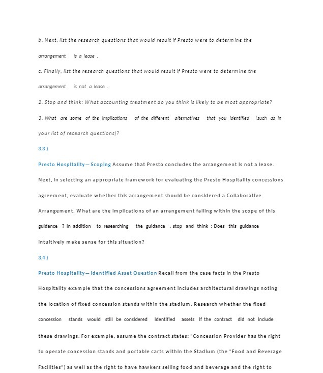 b. Next, list the research questions that would