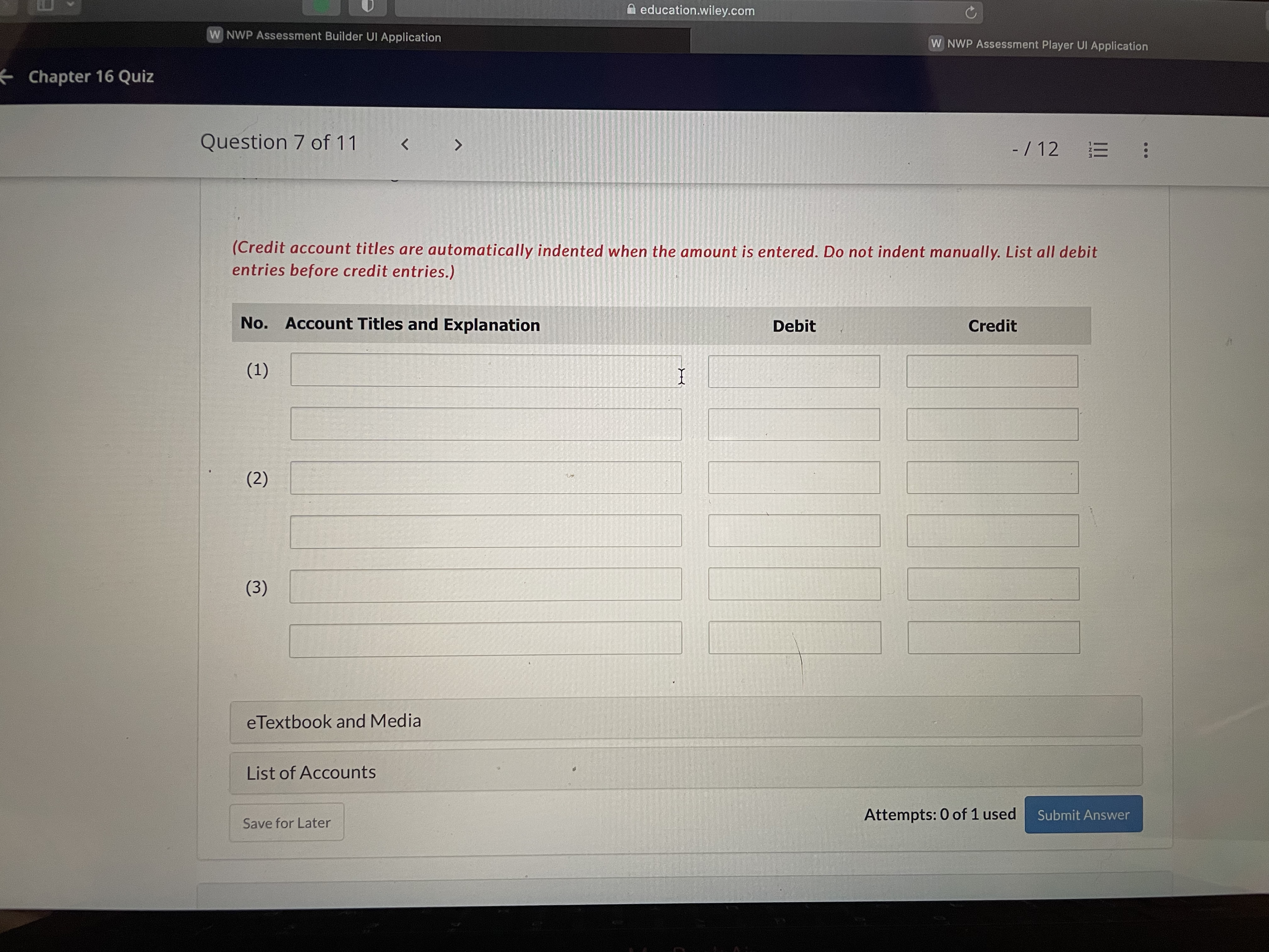 education.wiley.com C W NWP Assessment Builder UI