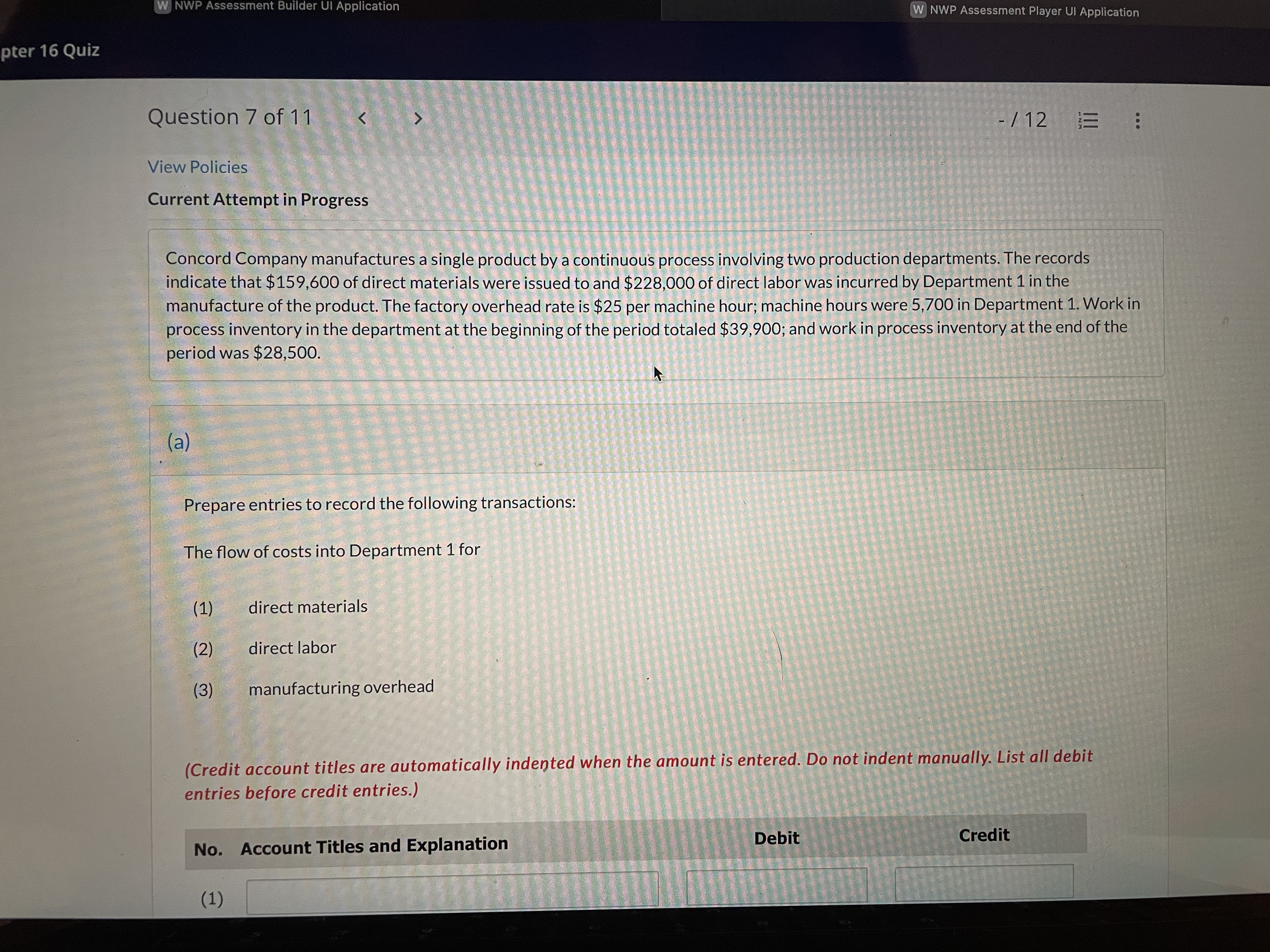 education.wiley.com C W NWP Assessment Builder UI