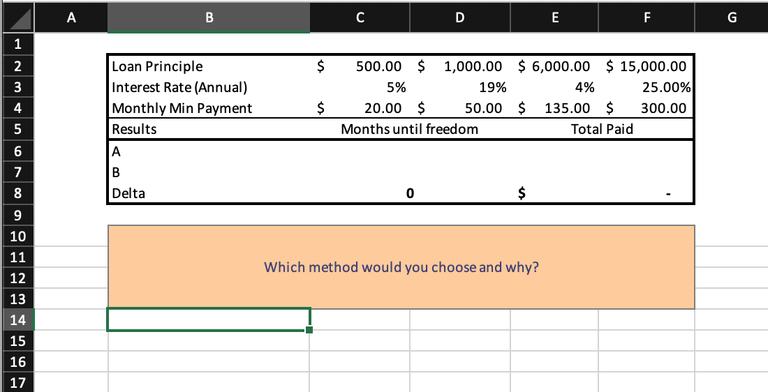 A B C D E F G H K M Method: after paying the