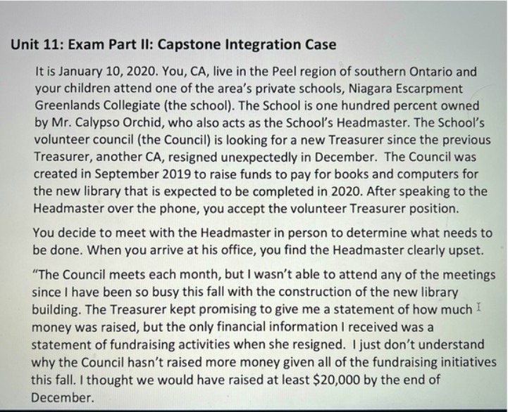 Unit 11: Exam Part II: Capstone Integration Case