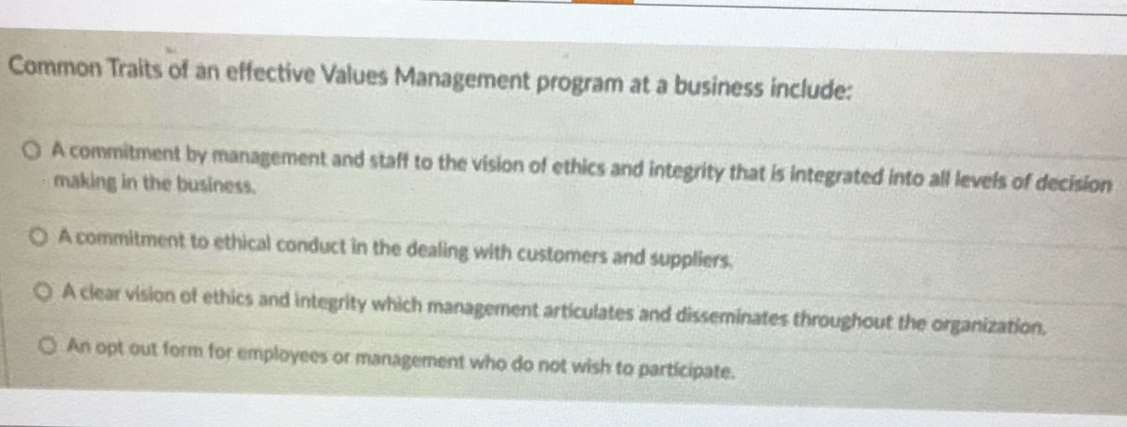 Common Traits of an effective Values Management