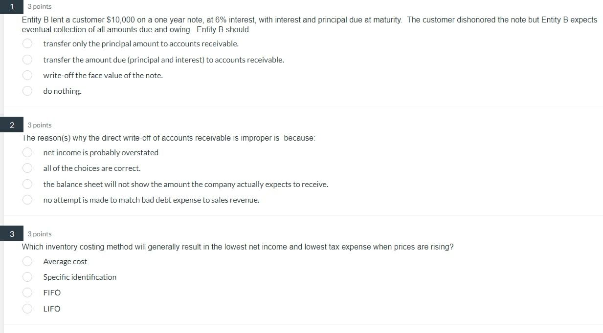 Entity B ient a customer $101100 on a one year