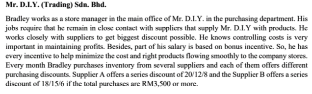 Mr. D.I.Y. (Trading) Sdn. Bhd. Bradley works as a
