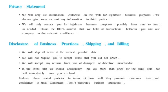 Privacy Statement . We will only use information