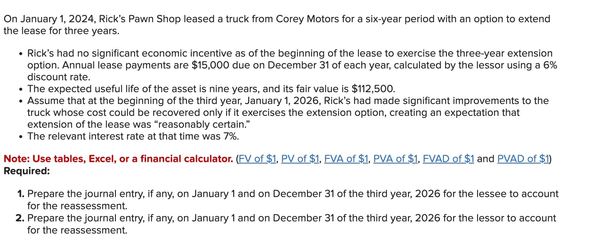 Required 1 Required 2 Prepare the journal entry,