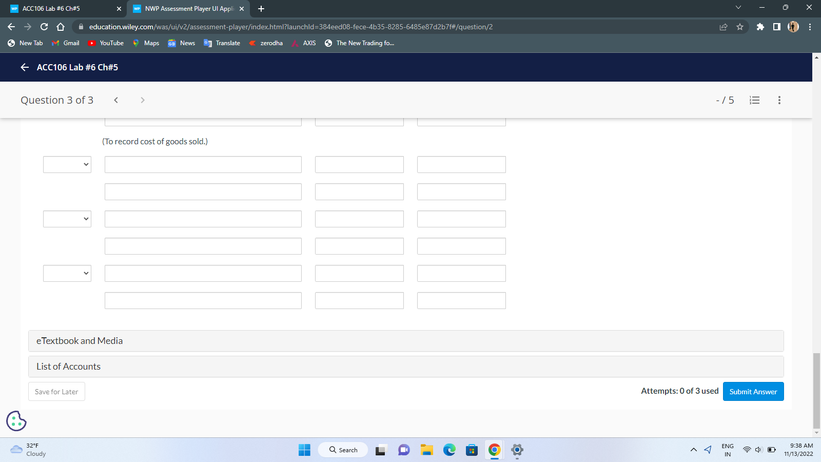 WP ACC106 Lab #6 Ch#5 X WP NWP Assessment Player