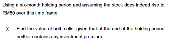 Using a six-month holding period and assuming the