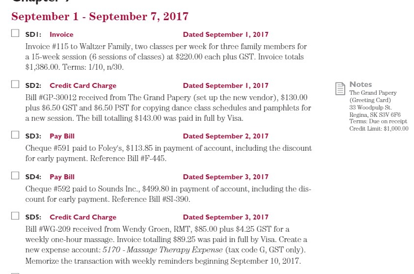 September 1 - September 7, 2017 ISDI: Invoice