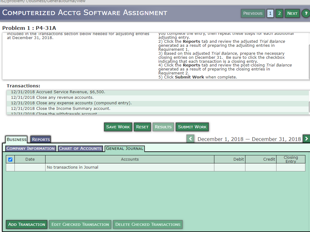 COMPUTERIZED ACCTG SOFTWARE ASSIGNMENT PREVIOUS 1