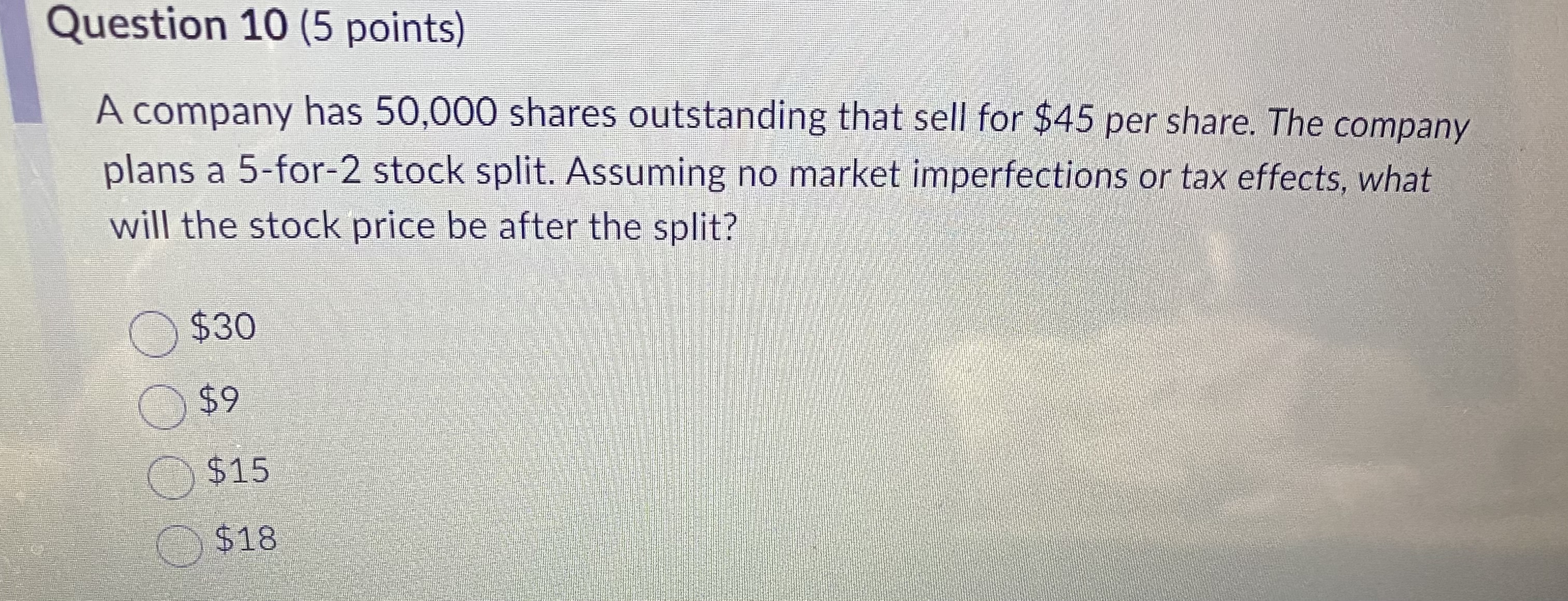 Question 8 (5 points) Great Year Inc., is