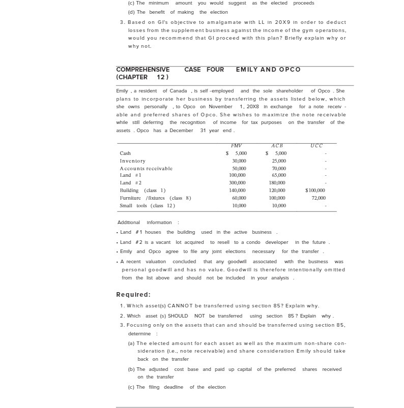 (c) The minimum amount you would suggest as the