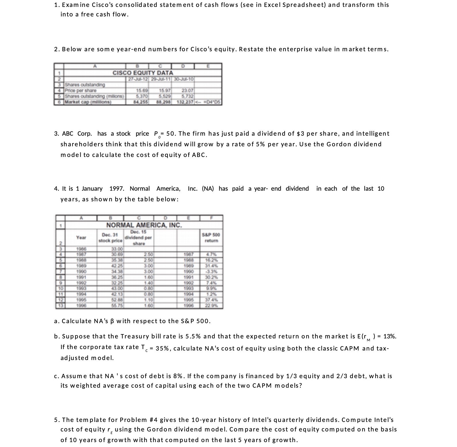 1. Examine Cisco's consolidated statement of