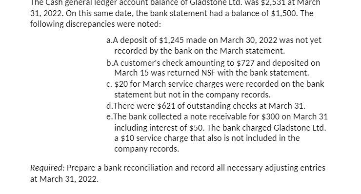 The Cash general ledger account balance of