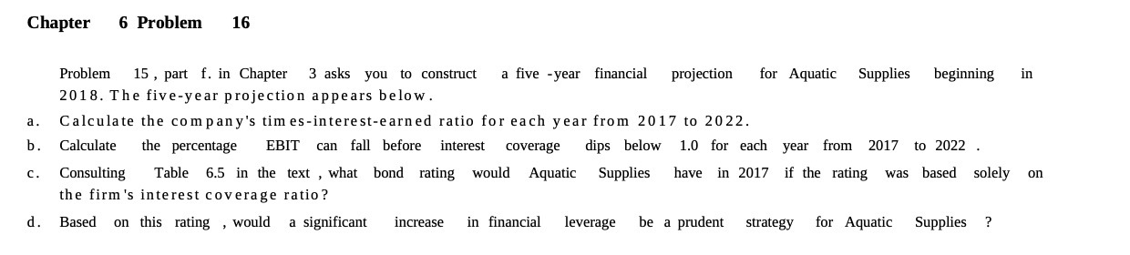 Chapter 6 Problem 16 Problem 15, part f. in