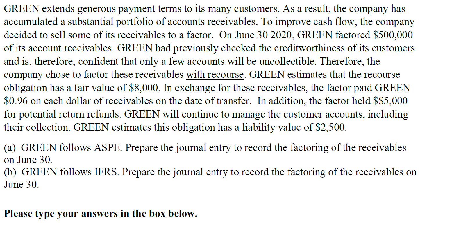 GREEN extends generous payment terms to its many