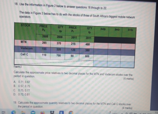 18, Use the information in Figure 2 below to