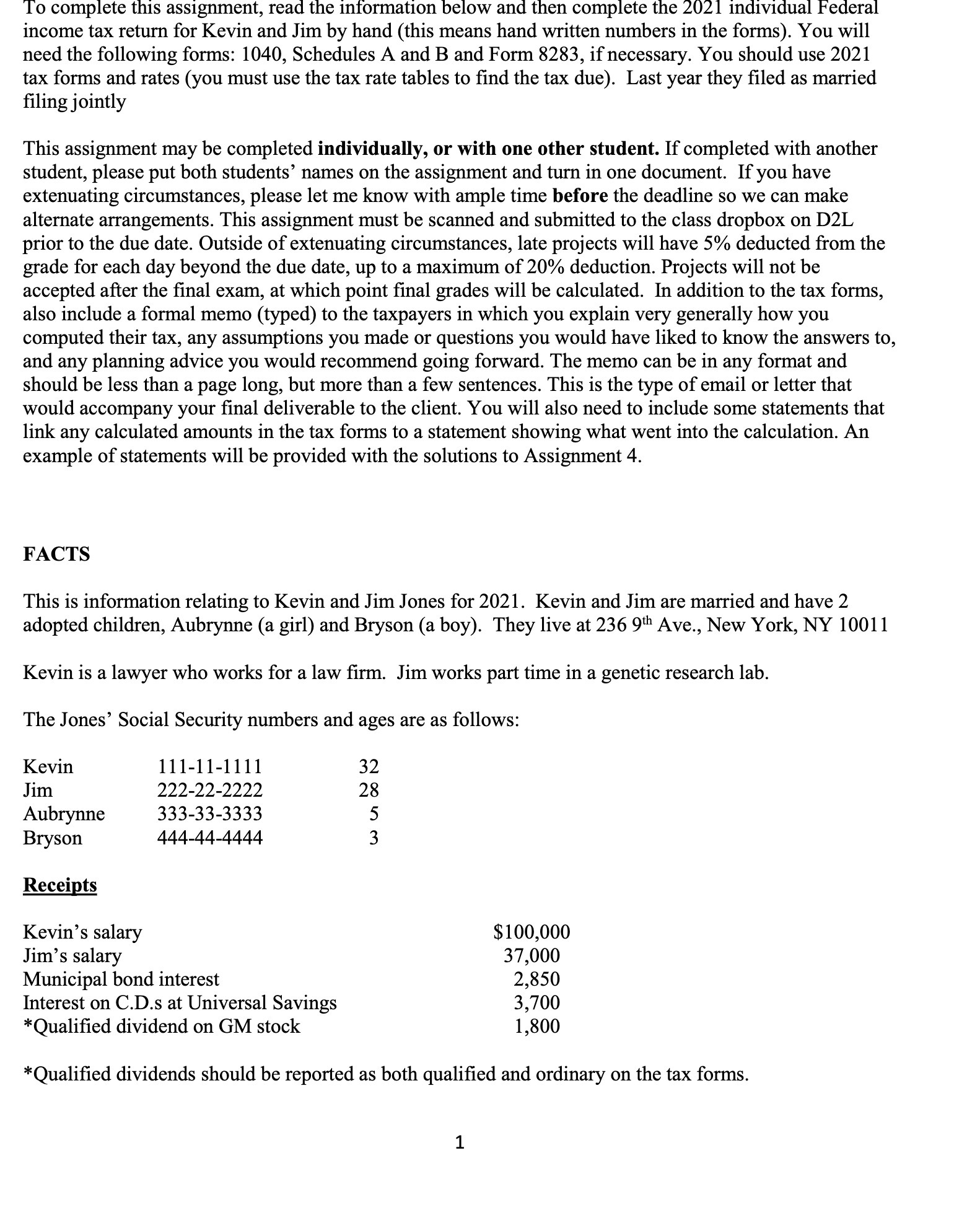 To complete this assignment, read the information