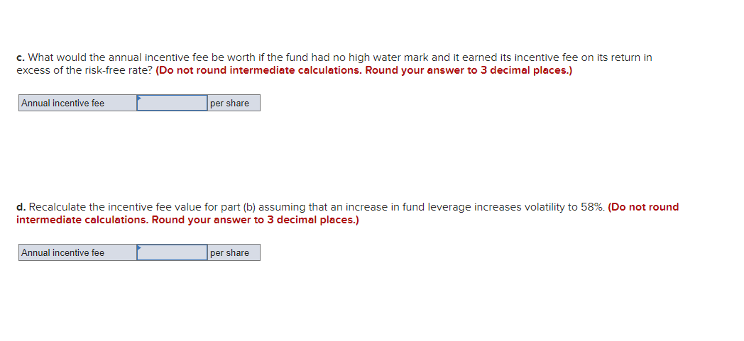 A hedge fund with net asset value of$65 per share