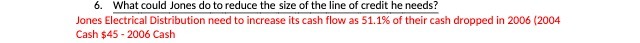 6. What could Jones do to reduce the size of the