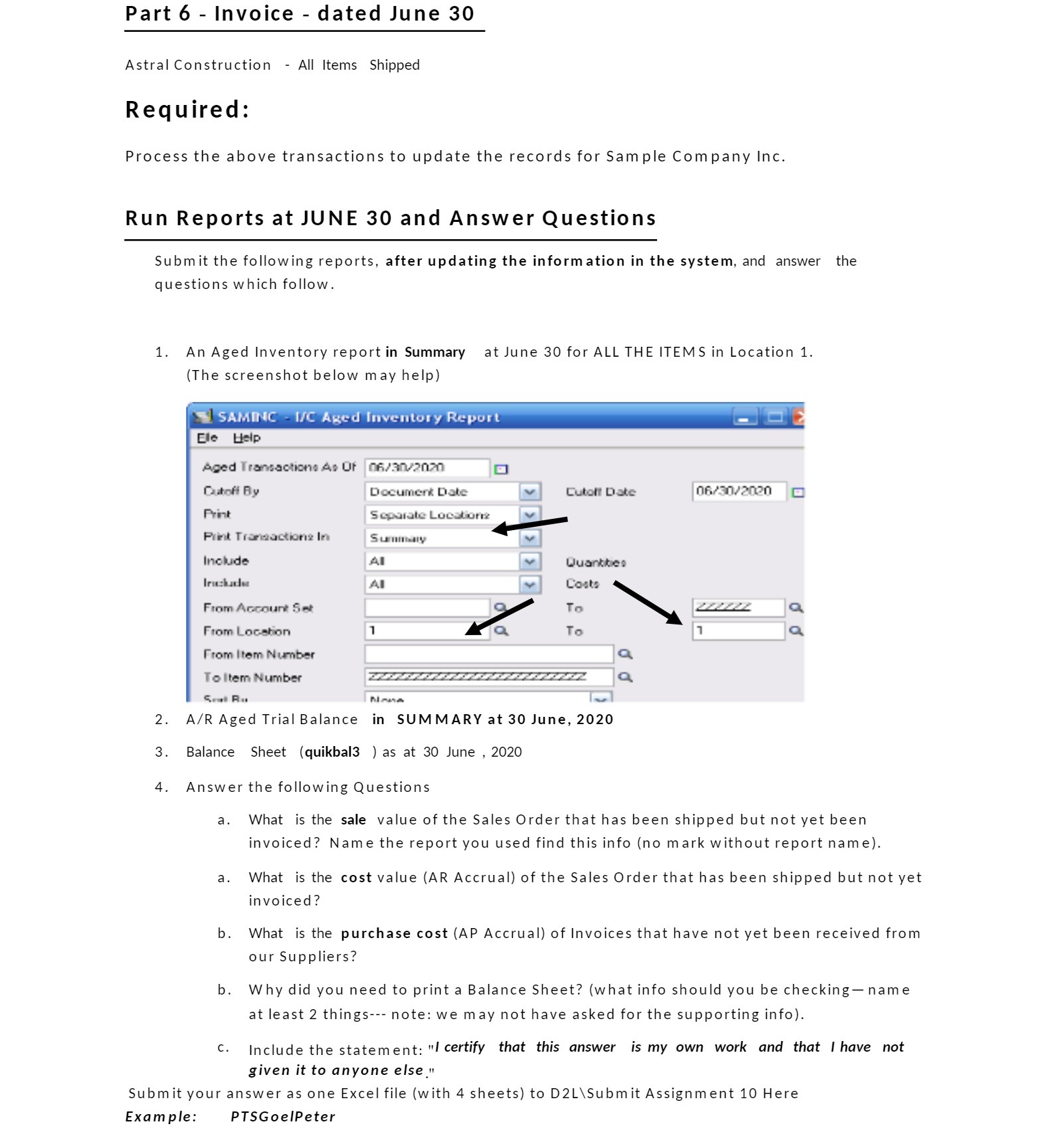 Part 6 - Invoice - dated June 30 Astral