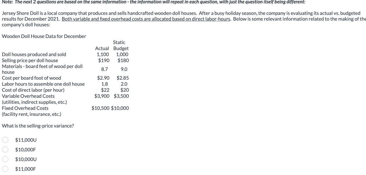 Note: The next 2 questions are based on the same