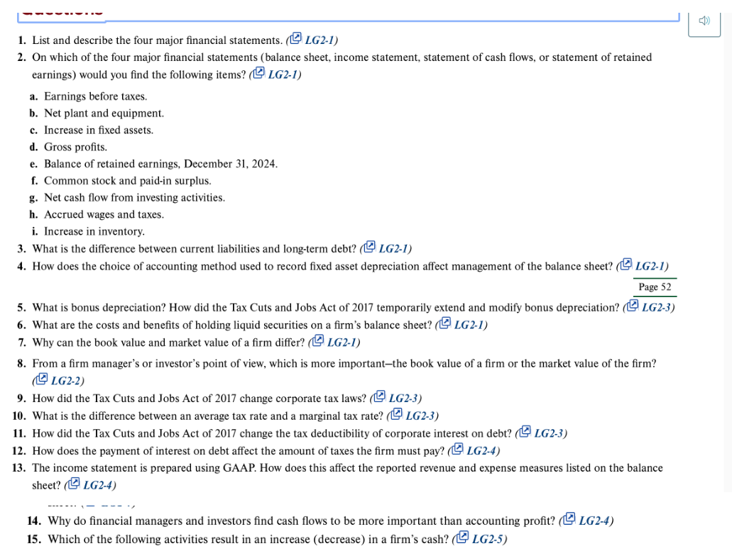 L. 2. . e -y =, U List and describe the four
